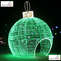 Grande boule LED géante pour décoration de Noël extérieure, indice de protection IP44, blanc chaud 2700K, CRI élevé 80, durée de vie de 50 000 heures, facile à installer
