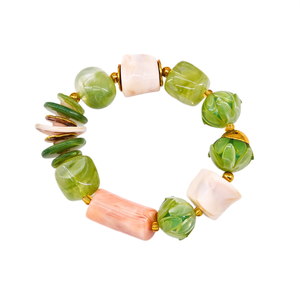 Fashion <b>Beaded</b> <b>Bracelet</b> 316L Stainless Steel PVD <b>Gold</b> Plating Sustainable Resistant Jewelry for Women - Product Image 2