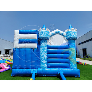 Tobogán Inflable con Zona <span class=keywords><strong>de</strong></span> Saltos Temática <span class=keywords><strong>de</strong></span> Animales Polares, <span class=keywords><strong>Castillo</strong></span> Inflable con Doble Tobogán para Fiestas Infantiles al Aire Libre - Product Image 2
