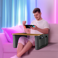 Support d'ordinateur portable ergonomique réglable en hauteur, portable, avec coussin doux, multifonctionnel, pour lit, table de lecture, PU UPERGO IDF-24