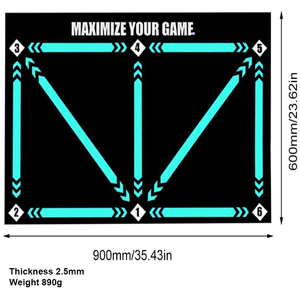 Vente en gros Ensemble de tapis d'entraînement de football/football silencieux et antidérapant bleu et noir DKS FTM-01-Matériau en polyester et caoutchouc - Product Image 4
