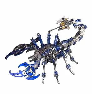 Móvel simulação escorpião precisão mecânica brinquedo metal montagem modelo tridimensional quebra-cabeça