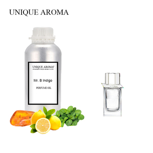 UNIQUE AROMA Mr. B Huile de Parfum Indigo en Gros, Huile Parfumée <span class=keywords><strong>au</strong></span> <span class=keywords><strong>Romarin</strong></span> Longue Durée, Huiles Aromatiques Boisées de Marque de Créateur - Product Image 1