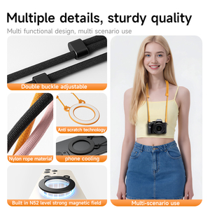 Anck Bear Magnetic Nylon Lanyard Phone Holder with Magnetic Mount Adjustable Shoulder/Neck Strap Pad 65cm for Vlogging & Riding - Product Image 3