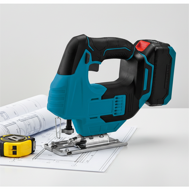 Cordless Industrial DIY 21V Brushless Jig Saw with Pendulum Function and LED Light for Cutting Circles in Wood Plastic Metal