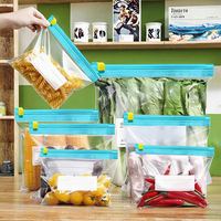Sacs Ziplock Antistatiques de Qualité Alimentaire, Transparents, Refermables, pour Congélation (Lait, Gelée, Légumes, Fruits) et Stockage en Cuisine
