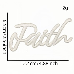 Custom Freedom Style Theme Embroidered Patch Religious Faith Colorful Believe God Is Good Pray <b>Letter</b> 3D Embroidery Patch - Product Image 4