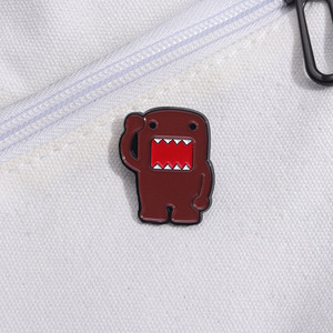 Broches en métal en gros, motif dessin animé, monstre marron mignon, en alliage, artisanat métallique ludique pour embellir les vêtements et accessoires - Product Image 5