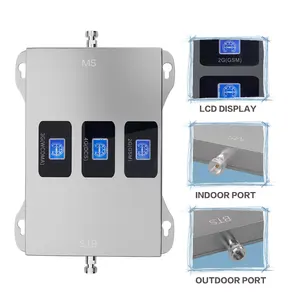 Tri band 900 1800 2100mhz cell phone signal booster 2g 3g 4g lte repetidor de sinal celular impulsionador gsm amplificador sgnal