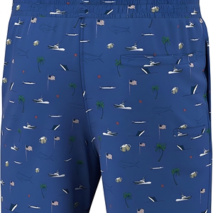 Shorts de bain pour hommes, 100% polyester, séchage rapide, respirant, taille élastique, confortable, longueur genou. - Product Image 2