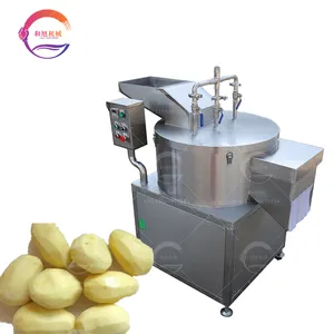 (להב סוג) אוטומטי תפוחי אדמה כביסה וקילוף מכונה מסחרי קטן בקנה מידה תפוחי אדמה קילוף ציוד