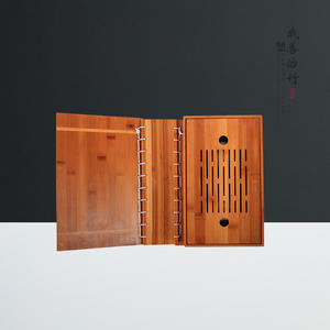 Service à thé traditionnel en bambou, boîte d'emballage en bambou, boîte cadeau, plateau à thé multifonctionnel, fait à la main, écologique, polyvalent - Product Image 4