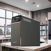 Sistema de Filtro de Agua de Ósmosis Inversa sin Tanque de 1000G, Listo para RV, para Debajo del Fregadero, con Purificador RO para Uso Doméstico y Hotelero