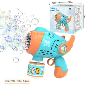 10 Holes Bubble Machine with Rich Bubbles Gifts for Ages 3+ Kids Outdoor Automatic Bubble Gun Toy