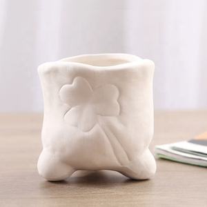 Pot de fleur en céramique écologique pour enfants, kit de peinture et de <span class=keywords><strong>dessin</strong></span>, jouets de coloriage, jardinière en porcelaine pour enfants, design créatif - Product Image 4