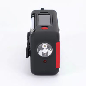 Radio solaire d'urgence AM FM DAB NOAA avec alerte météo, manivelle dynamo, batterie externe 2000 mAh, lampe torche LED 300 m, équipement de survie SOS - Product Image 2