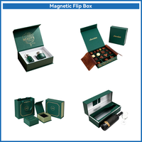 Boîte cadeau magnétique rigide en carton gris recyclable avec logo personnalisé et vernissage, emballage haut de gamme pour bijoux et montres