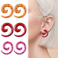 Tapers d'oreille en acrylique en spirale, plugs, tunnels de crâne, dilatateurs, calibres de dilatation, bijoux de piercing corporel unisexe, cadeau de mariage, fête