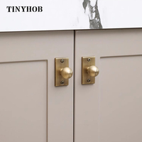 Tinyhob Bronze poignée sphérique commode laiton armoire porte boutons et poignées boule pendentif tiroir tirer matériel de meubles