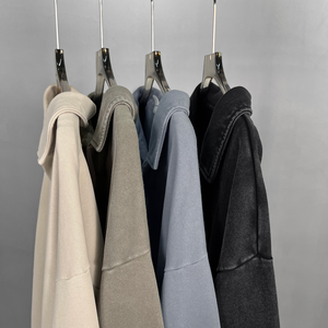 Áo Polo nam chất lượng cao mùa thu đông 2025, cotton trơn màu, tay dài, chất lượng cao, unisex - Product Image 3