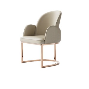 Table de salle à manger en acier inoxydable doré de style italien MR Ensemble de salle à manger en marbre naturel 6-8 personnes Table de restaurant - Product Image 5