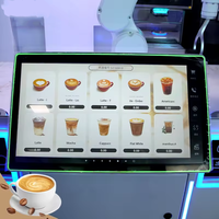 Máquina Expendedora de Café Robótica con IA al Mejor Precio, Kiosco Barista con Pantalla Táctil (21.5/27"), Múltiples Opciones de Pago para Centros Comerciales