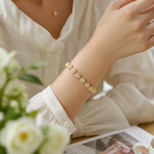 Bracciale Tennis <span class=keywords><strong>con</strong></span> Gemme Multicolore Incastonate a Lunetta Rotonda in Acciaio Inossidabile 316L Placcato Oro 18K PVD Ipoallergenico - Product Image 2
