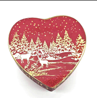 Emballage de boîte carrée de luxe personnalisée en forme de cœur Conteneur de bonbons au chocolat réutilisable de style tendance Impression bronzante pour cadeau de la Saint-Valentin