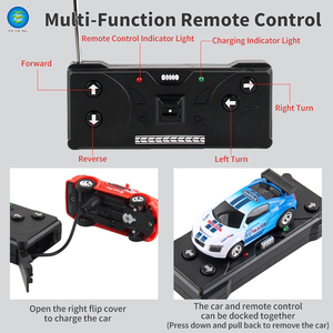 Nouveauté : Mini Voiture RC 6 Couleurs Assorties, Télécommandée 2.4G avec Lumières, Jouet Portable pour Enfants - Product Image 2