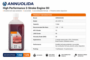 Olio Motore a Due Tempi ad Alte Prestazioni API TC JASO FB a Basso Fumo Lubrificante per Moto 1L 4L 5L 20L 200L OEM ODM - Product Image 4