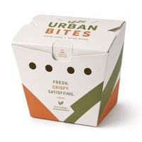 Boîte en papier personnalisée imprimée pour emballage alimentaire rapide avec trous de ventilation, biodégradable, pour frites et snacks à emporter