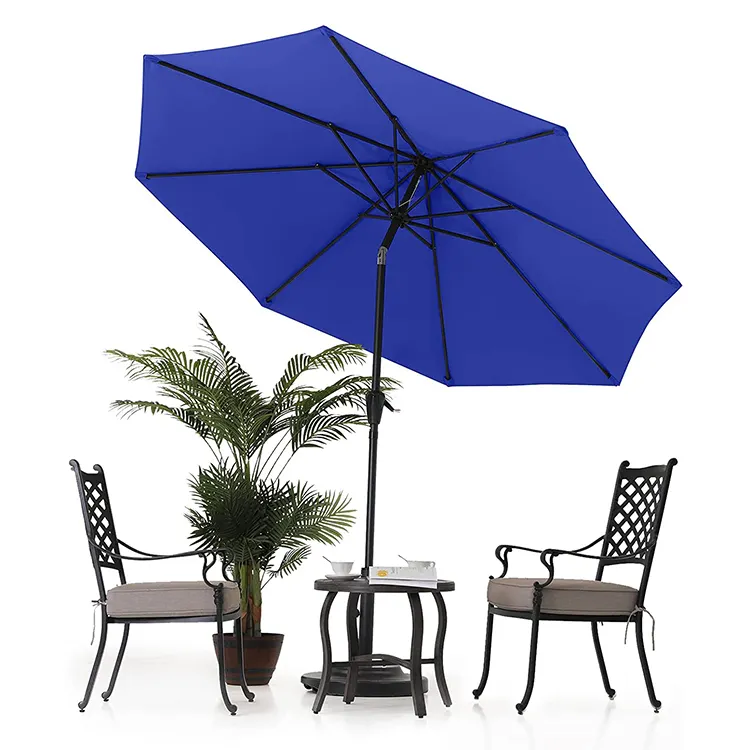 Wholesale Popular Sunshade Custom Printed Luxury Pagoda Big Patio Umbrella Blue Outdoor Stable Beach Garden Parasols Sunshade