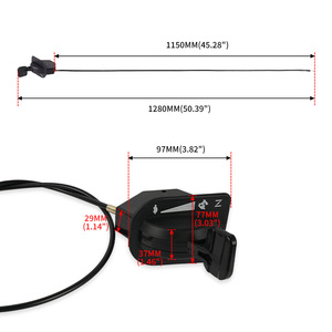Cable del acelerador de 1280 mm para cortacésped 946-05098C con abrazadera y cable - Product Image 1