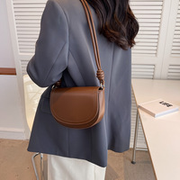 MC Minissimi Prêt à expédier Mini sac à bandoulière en PU couleur unie style mini avec fermeture éclair pour femmes