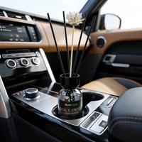 Diffuseur de parfum de voiture de luxe 5 étoiles BLACK ODOR, en verre, aromathérapie haut de gamme, sans électricité, parfum longue durée, pour rétroviseur