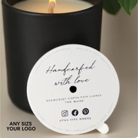 Logo imprimé personnalisé bougie cache-poussière plantable graines de fleurs sauvages cartes en papier pour bougie bougie protecteur contre la poussière carte de remerciement