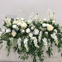 Guirlande de table décorative pour gâteau, arrangement de mariage, boule de décoration, rose artificielle, souffle de bébé, centre de table, anneau de fleurs