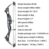 Arc à poulies STARCN Archery M106 de haute qualité, en composite, force de traction 40-60 lbs, longueur ATA 40 pouces, arc composé