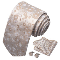 Cravate unie à rayures florales et à carreaux, vente en gros, 8 cm, cravate homme monocolore, boutons de manchette, pochette de costume