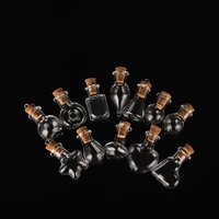 Vente en gros de mini flacons en verre uniques, petits flacons à vœux avec bouchon en liège pour bricolage, cadeaux de fête et décoration intérieure