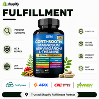 Corti-Soothe Magnesium Ashwagandha L-Théanine Capsules Dropshipping Private Label Supplément Traitement des Commandes