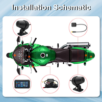 Pantalla CarPlay para Motocicleta de 6.25 Pulgadas, 4G Android 14 con Navegación GPS y Posicionamiento, Monitoreo de Presión de Neumáticos y Cámara para Tablero