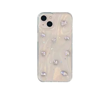 豪华3d水钻滴胶带宝石手机壳iPhone15ProMax14电脑漂亮彩色手机壳iPhone15Pro Max