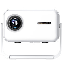 Mini projecteur intelligent portable 1080P Android 11 compatible 3D, stéréo HIFI, haut-parleurs intégrés, BT5.0, home cinéma, support télescopique, cadeau