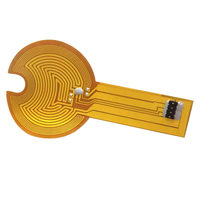 Plaque de film PI chauffante en polyimide personnalisée 5V 12V 24V 10-100mm adhésif de tapis de panneau chauffant électrique pour le dégivrage de réservoir d'huile