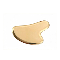 Masseur Gua Sha en laiton avec logo personnalisé, outil de raclage métallique multi-usage pour le soin et la relaxation de la peau