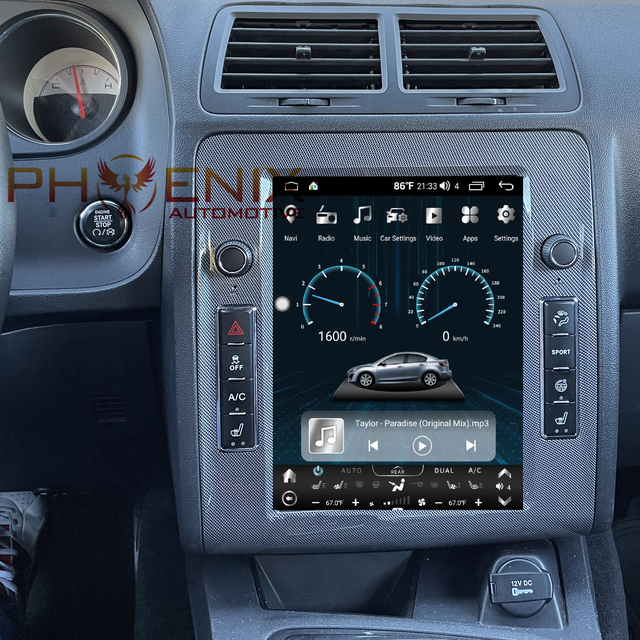 PA New 2023 10.4" Vertical Screen Android 10 Fast Boot Car Gps Navigation Radio for Dodge Challenger 2008 - 2014 Car Radio