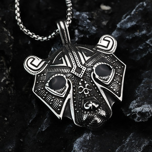 Colgante de Máscara de Oso Vikingo de Acero Inoxidable, Diseño Geométrico, Collar para Hombre, Regalo, Joyería, Accesorio de Moda - Product Image 4