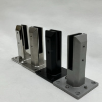 2205 Spigots de fixation pour verre en acier inoxydable, carrés, réglables, 160 mm