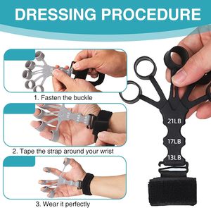 Juego de 5 Agarraderas de Silicona para Dedos, Muñeca y Pulgar, Entrenador de Antebrazo para Fortalecer el Brazo, Ejercitador de Dedos, Fortalecedor de Agarre - Product Image 3